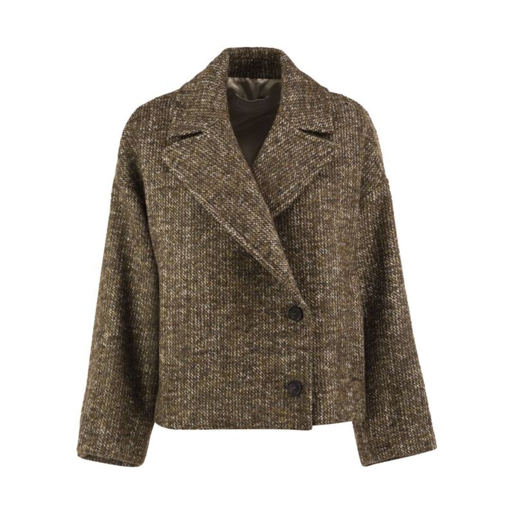 Antonelli Firenze Women Cropped Virgin Wool And Alpaca Blend Jacket
